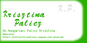 krisztina palicz business card